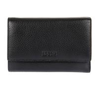 Bric's Marmolada Horizontales Damen-Portemonnaie aus Leder mit RFID-Schutz, Geldscheinfach, 12 Kartenfächer und Münzfach, Größe: 15 cm x 10 cm x 3,5 cm, Schwarz