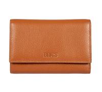 Bric's Marmolada Horizontales Damen-Portemonnaie aus Leder mit RFID-Schutz, Geldscheinfach, 12 Kartenfächer und Münzfach, Größe: 15cm x 10cm x 3,5cm, Tobacco