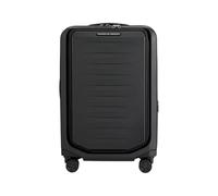 Brics Porsche Design Roadster Hardside 53,3 cm erweiterbarer Handgepäck-Spinner mit Tasche, Mattes Schwarz, 21-22" Domestic Carry-On