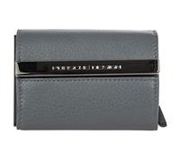 Bric's Porsche Design X Secrid Unisex-Kartenhalter aus Leder mit RFID- und NFC-Schutz, Pop-Up für 4 Karten, Banknotenfach, Größe: 6,5cm x 9,5cm x 2cm, Grau