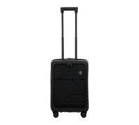 Brics by Ulisse - 4-Rollen-Kabinentrolley mit Vortasche 55 cm erw. USB Black