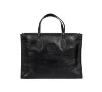 Bric's Volterra kleine Shopping Bag aus weichem Leder mit Tablet Fach, schwarz - Farb-Varianten: Schwarz