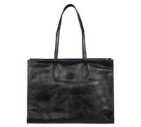 Bric's Volterra Shopping Bag aus weichem Leder mit Laptop und Tablet Faecher, schwarz - Farb-Varianten: Schwarz