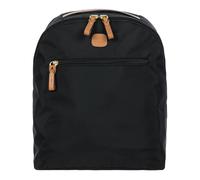 Bric's Mittelgroßer Nylon-Rucksack X-Kollektion, mit Trolleygriff-Halteschlaufe, Leicht, Robust & Wasserdicht, Verstellbare Schulterriemen, Ideal für den Täglichen Gebrauch, Größe: 29x35x13, Schwarz