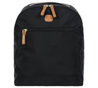 Bric's Mittelgroßer Nylon-Rucksack X-Kollektion, mit Trolleygriff-Halteschlaufe, Leicht, Robust & Wasserdicht, Verstellbare Schulterriemen, Ideal für den Täglichen Gebrauch, Größe: 29x35x13, Schwarz