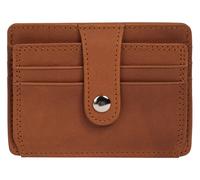 Brieftasche PIKÉ, Damen, braun (cognac), Leder, leicht glänzend, unifarben, Kleinlederwaren Brieftasche, echt Leder (94648101-0) cognac
