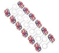 BRIGHTFUFU 12stücke Schlüsselanhänger mit Feuerwehrauto-motiv Anhänger Schlüsselanhänger für Junge Mädchen Partygeschenke Geburtstagsdekoration Dankeschön Geschenk als Gastgeschenk