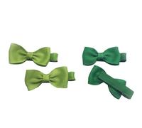 BRIGHTFUFU 4 Stück St Patrick's Day Haarspangen mit Grüner Schleife Niedliche Haarklammern aus Stoff Umweltfreundliche Kinderhaarschleifen für Mädchen und Babys Haarschmuck für Festliche