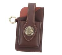 BRIGHTFUFU Multifunktionale Herren Bauchtasche aus Pu Kleine Gürteltasche mit Vielseitigem Stauraum Praktische Lauf Outdoor Hüfttasche für Karten Schlüssel und Geld Braun