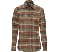 Brigitte von Schönfels Flanellbluse Grün/Orange (Größe: 38) 38 grün