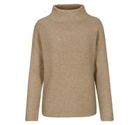 Brigitte von Schönfels Gerippter Kaschmir Stehkragenpullover Beige (Größe: 48) 48 beige
