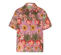 Brigitte von Schönfels Halbarm-Hemdbluse mit Blumen Bunt (Größe: 42) 42 bunt