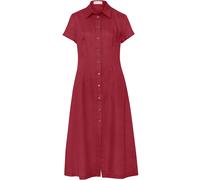 Brigitte von Schönfels Kurzarm-Leinenkleid Himbeer (Größe: 38) 38 rot