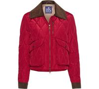 Brigitte von Schönfels Kurze Steppjacke mit Cord Rot (Größe: 38)
