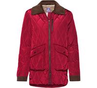Brigitte von Schönfels Lange Steppjacke mit Cord Rot (Größe: 44) 44 rot