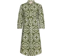 Brigitte von Schönfels Midi-Kleid mit Allover-Print Khaki/Ecru (Größe: 36) 36 oliv