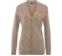Brigitte von Schönfels Strick-Cardigan Flugentenmotiv Beige (Größe: 34) 34 beige