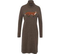 Brigitte von Schönfels Strickkleid Fuchsmotiv Taupe (Größe: 42) 42 braun