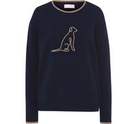 Brigitte von Schönfels Strickpullover mit Hund Navy (Größe: 34) 34 blau