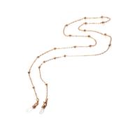 Brillenkette FIRETTI "mit kleinen Kugelelementen", gelb (gelbgoldfarben, transparent), Tragebänder, DamenL:78cm, Gummi, Metall, L:78cm (54708233-0) gelbgoldfarben, transparent