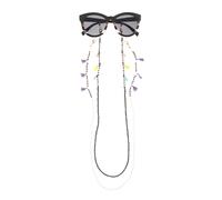 Brillenkette LASCANA "Brillenband mit kleinen Tasseln im 2er Set", Damen, schwarz (schwarz weiß), Tragebänder, Perfekt zu Brille oder Sonnenbrille oder als Maskenkette (96933705-0) schwarz weiß