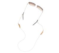 Brillenkette LASCANA "Zartes Brillenband mit Federornament", Damen, gold (goldfarben), Tragebänder, Perfekt zu Brille oder Sonnenbrille oder als Maskenkette (65440204-0) goldfarben