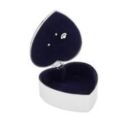 Brillibrum Design Schmuckkästchen in Herzform Musik Spieluhr Herz Silber Schmuckschatulle mit Gravur Herz Schatulle (Ohne Gravur)