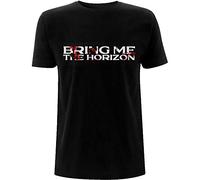 Bring Me The Horizon T Shirt Globe Band Logo Nue offiziell Herren Schwarz S