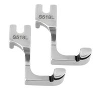 Briny River 2 Stück S518L Einseitiger Nähfuß für Unsichtbare Reißverschlüsse Nähmaschinenfuß aus Metall Geeignet für die Meisten Industriellen Nähmaschinen