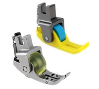 Briny River 2 x Rollen-Nähfuß, 1 Rolle Rollfuß + 3 Rollenfuß, Ersatzteil, schmaler Rad-Nähfuß, geeignet für die meisten industriellen Nähmaschinen