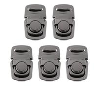 Briny River 5 Stück Gunmetal Black Metal Schnallenverschlüsse Geschlossen Größe 4,5 X 3 Cm Geeignet für Taschen Geldbörsen Boxen