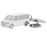 BRISA VW Collection - T5 T6 Bulli Bus Schlüsselanhänger 3D Modell | Volkswagen Key Holder für Schlüsselbund, mit Schlüsselring Retro, Zink-Aluminium-Legierung mit Emaille, Silber