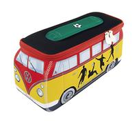 BRISA VW Collection - Volkswagen Neopren Universal-Schmink-Kosmetik-Kultur-Reise-Apotheke-Tasche-Beutel im T1 Bulli Bus Design (Fußball/Bunt/Groß)