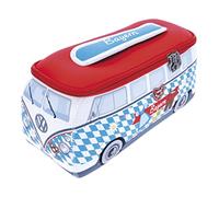 BRISA VW Collection - Volkswagen Neopren Universal-Schmink-Kosmetik-Kultur-Reise-Apotheke-Tasche-Beutel im T1 Bulli Bus Design (Bayern/Bunt/Groß)