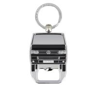 BRISA VW Collection - Volkswagen Schlüssel-Anhänger-Ring Accessoire Keyholder mit Flaschen-Öffner im T5 Bulli Bus Design (Bus Front/Schwarz)