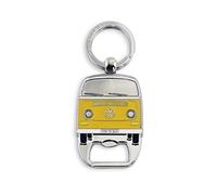 BRISA VW Collection - Volkswagen Schlüssel-Anhänger-Ring Schlüsselbund-Accessoire Keyholder mit Bier-Flaschen-Öffner im T2 Bulli Bus Design (Orange)