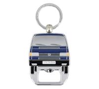 BRISA VW Collection - Volkswagen Schlüssel-Anhänger-Ring Schlüsselbund-Accessoire Keyholder mit Flaschenöffner im T3 Bulli Bus Design (Bus Front/Blau)
