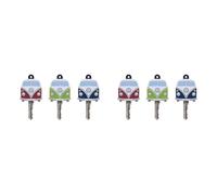 BRISA VW Collection - Volkswagen Schlüssel-Überzug-Kappen zur Identifizierung von Schlüsseln im T1 Bulli Bus Design (3ER Set) (Packung mit 2)