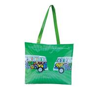 BRISA VW Collection - Volkswagen Shopper-Bag-Einkaufs-Tasche-PVC-16 Liter im T1 Bulli Design (Love Bus/Bunt)