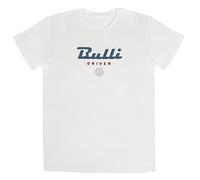 BRISA VW Collection - Volkswagen T-Shirt Unisex-Kurzarm mit T1 Bulli Bus Motiv aus Baumwolle (Bulli Driver/Weiß/Größe M)