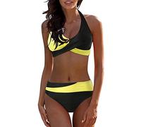 Briskorry 2022 Damen Zweiteilige Tankini Badeanzug Tummy Control Top mit Shorts Zweiteiliger Badeanzug Bikini Frauen Sexy Mit Push Up