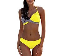 Briskorry 2022 Damen Zweiteilige Tankini Badeanzug Tummy Control Top mit Shorts Zweiteiliger Badeanzug Bikini Frauen Sexy Mit Push Up