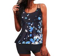 Briskorry Badeanzug Damen Bauchweg Push Up Größe,Push Up Bademode Sexy Tankini High Waist Push Up Bikinis Badeanzug Bikini Bauchweg Mode Wickel Bikini Set Solid Triangel Geteilter Strandkleidung