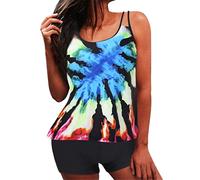 Briskorry Badeanzug Damen Bauchweg Push Up Größe,Push Up Bademode Sexy Tankini High Waist Push Up Bikinis Badeanzug Bikini Bauchweg Mode Wickel Bikini Set Solid Triangel Geteilter Strandkleidung