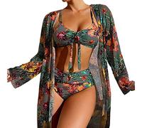 Briskorry Bikinis for Women Halter Top Tie Back Thong Bikini Swimsuit Womens Bathing Suits Triangle 3 Piece Swimwear Bikini Sets