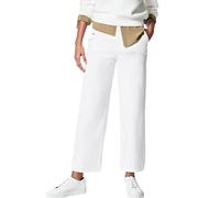 Briskorry Chino Hose Damen Stretch 7/8 Hosen Lang Sommer Einfarbig Freizeithose Elastischer Hoher Taille Sommerhose Casual Workout Hosen Twill Retrohose mit Taschen