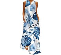 Briskorry Damen Abendkleid Lang mit Schlitz Schulterfreies Kleid,Sommerkleid Lang T-Shirt Kleid Große Größen Lässige High Waist Festlich Partykleid Abendkleid Kleider Elegant Hochzeitskleid Modisch