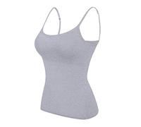 Briskorry Damen Bluse Ärmellos Sommer Top Regular Fit,Sommertop Leicht Camisole Sommer Oberteile Basic Untershirts Locker Crop Tops Vintage Basic Unterhemd Einfarbig Sport Weste