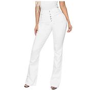 Briskorry Damen Jeans High Waist Skinny Slim Fit Jeanshosen Stretch Po-Pushup Effekt Hose Frauen Löcher Röhrenjeans Risse Ripped Jeans Bleistiftjean Lässige Jeggings