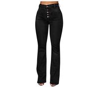 Briskorry Damen Jeans High Waist Skinny Slim Fit Jeanshosen Stretch Po-Pushup Effekt Hose Frauen Löcher Röhrenjeans Risse Ripped Jeans Bleistiftjean Lässige Jeggings